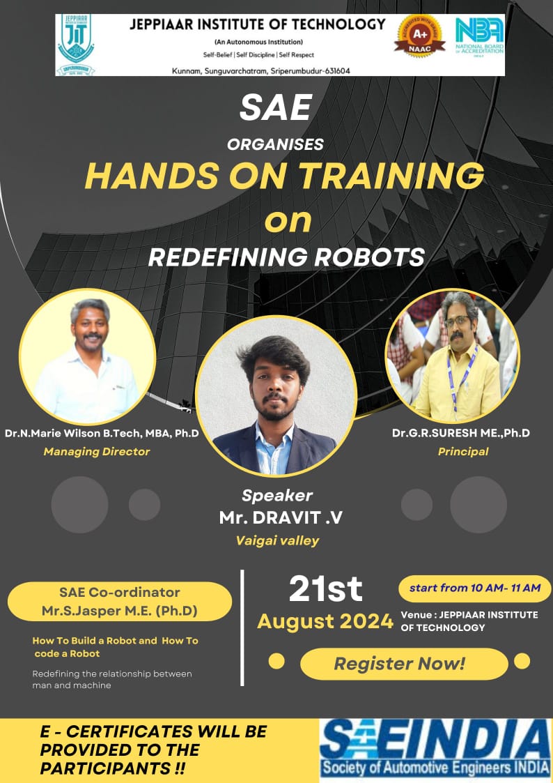 Hands on Training on Redefining Robots