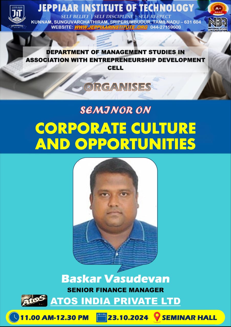 Seminar on corporate culture and opportunites